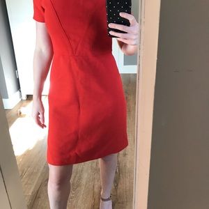 Banana Republic Wool Sheath Dress. Orange.